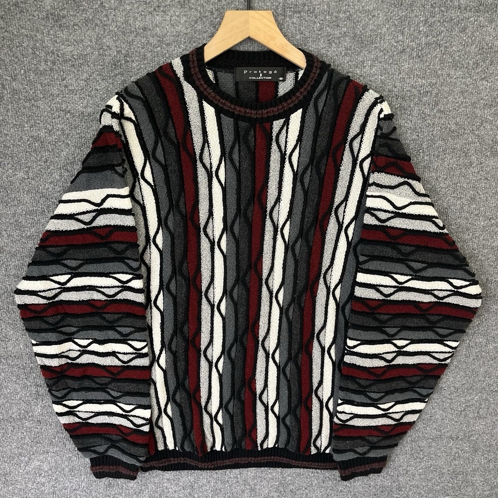 Vintage Protege Collection 3D Knit  Coogi Style Sweater Men's Medium 90s
